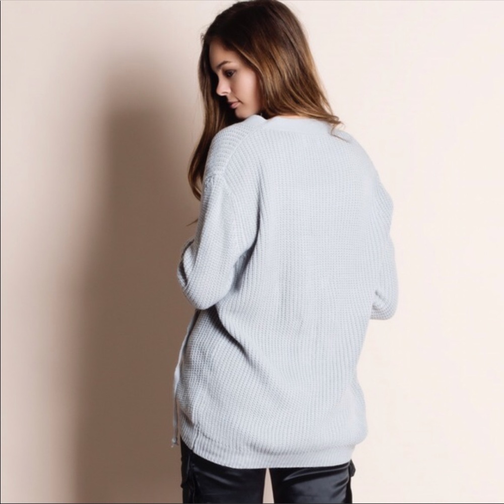 Bare Anthology Lace up Sweater - Picture 3 of 3